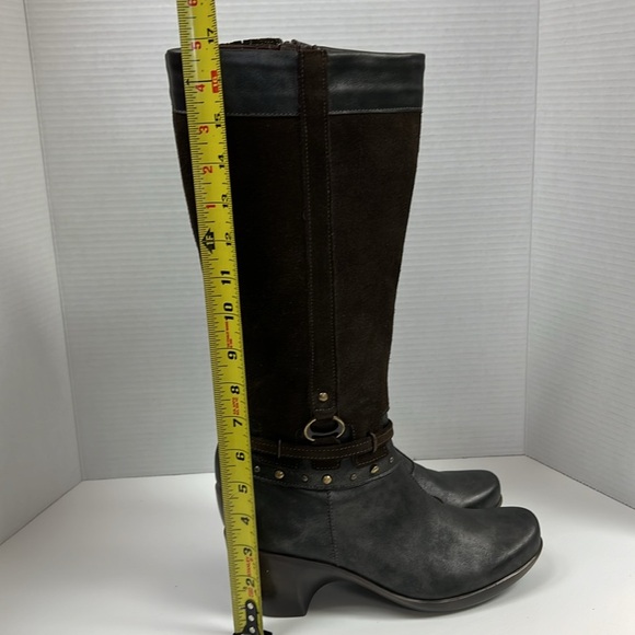 NEW Naot Gratify Black Pearl Leather Hash Suede Boots Size EU 40 9.5 US - Picture 9 of 12